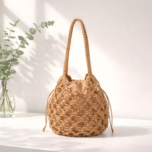 Handwoven Nautical Stylish Cotton Open Mesh bag