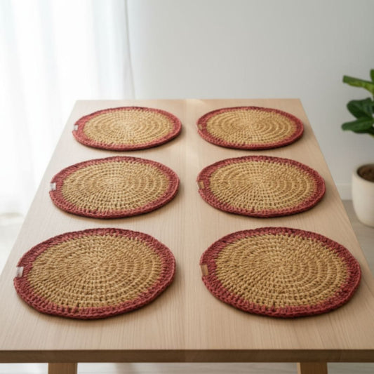 Handwoven Raffia Placemat | African Artisan Table Decor