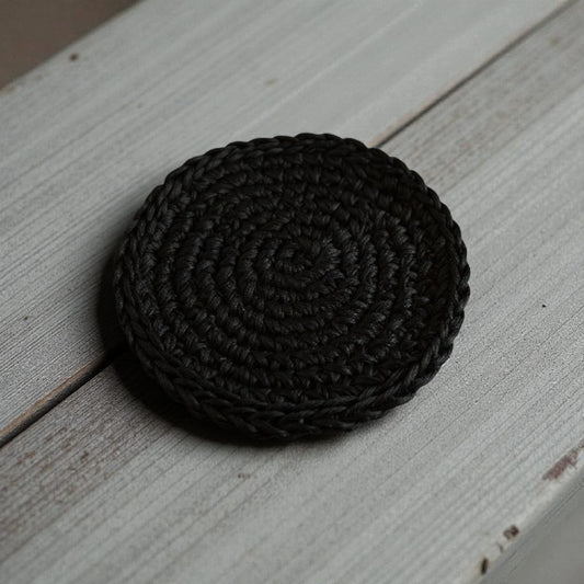 Handmade Crotchet Cup Coaster in natural Raffia